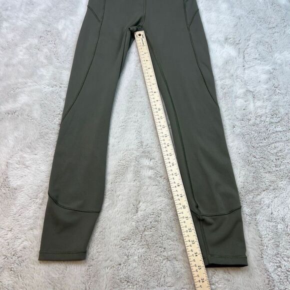 Lululemon In Movement Tight Leggings High Rise 25” Inseam Womens 4 Olive Green - Picture 8 of 10